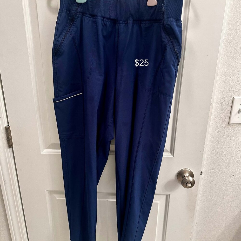 Infinity Women's Mid Rise Tapered Leg Jogger Navy Medium Tall